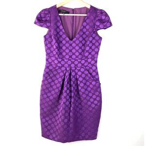Nine West Purple Capped Sleeve Dress Size 4